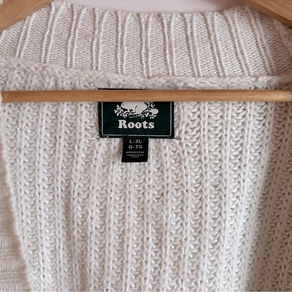 Roots Cream Women's Knit Open Cardigan Sweater - Picture 2 of 7